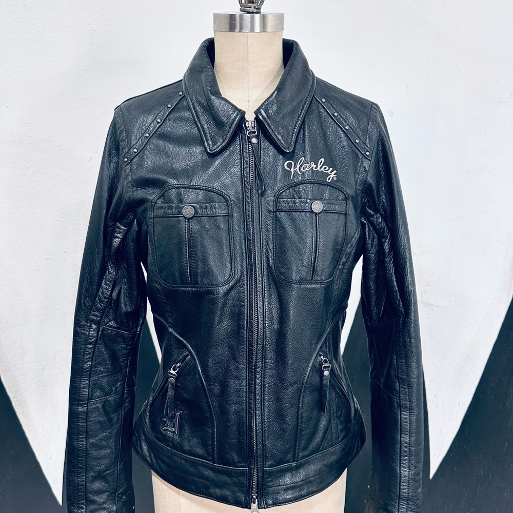 Genuine Vintage Harley-Davidson Black Leather Jacket